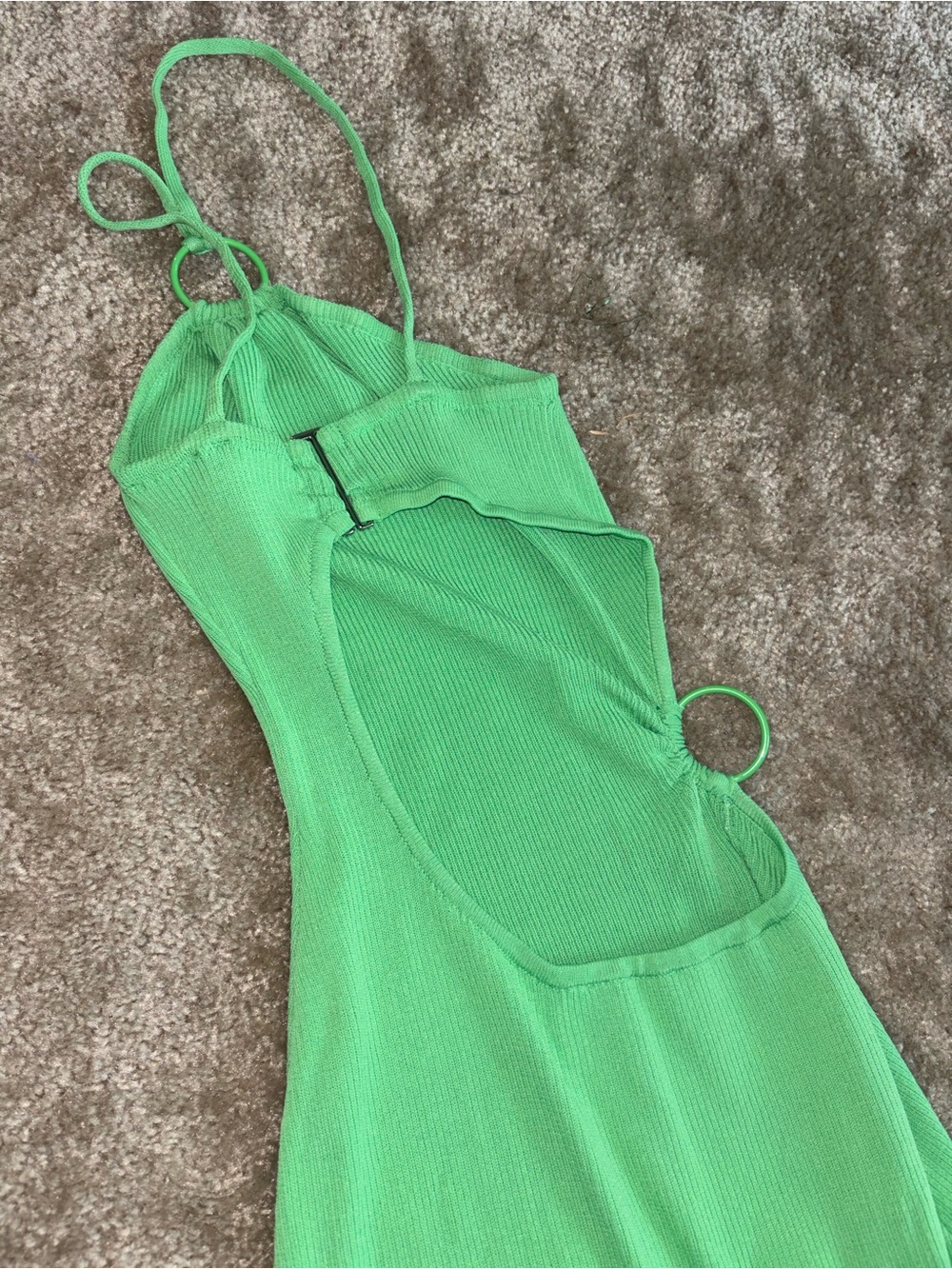 For Love & Lemons Lime Green Cutout Maxi Dress